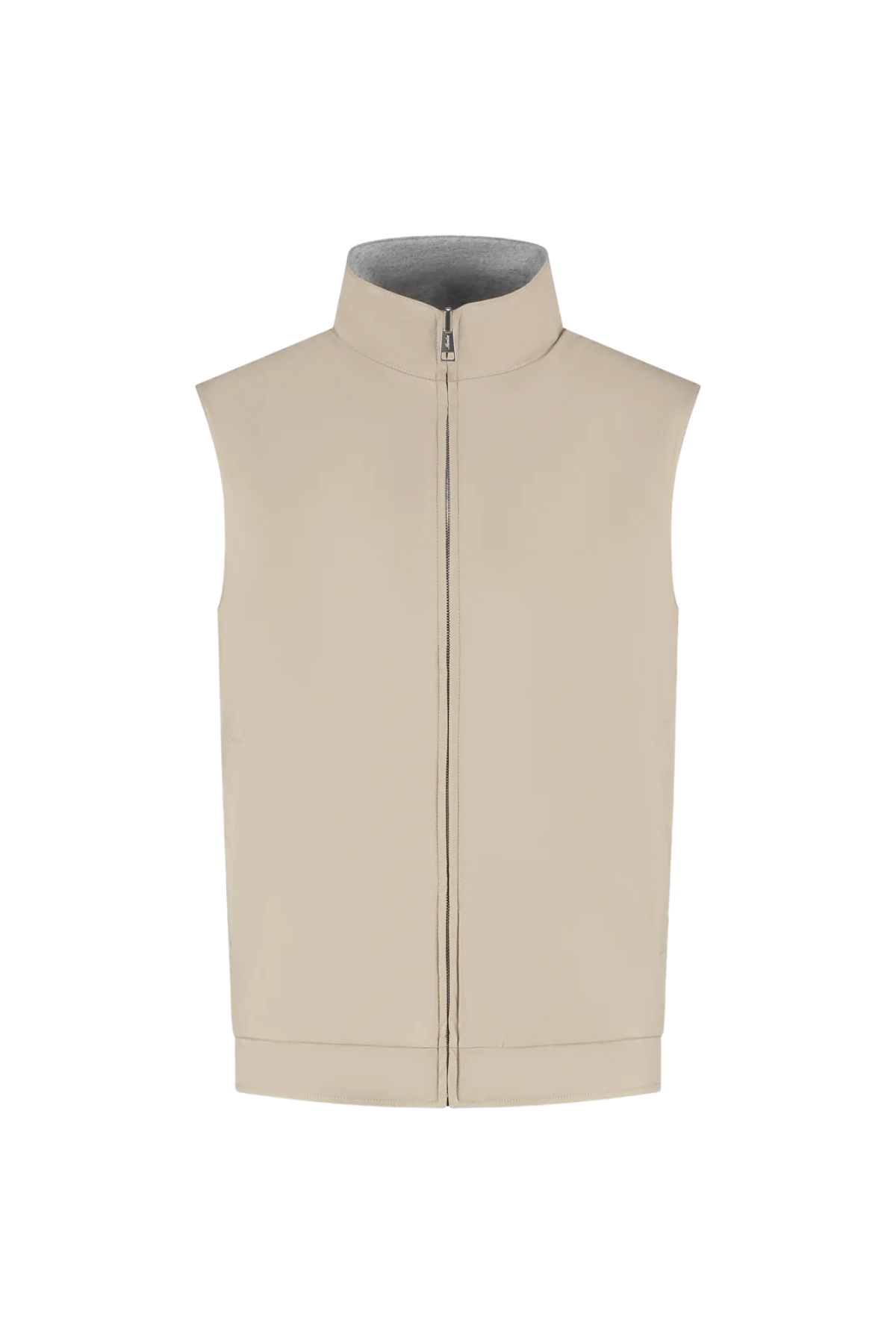 BEIGE REVERSIBLE RESORT BODY WARMER