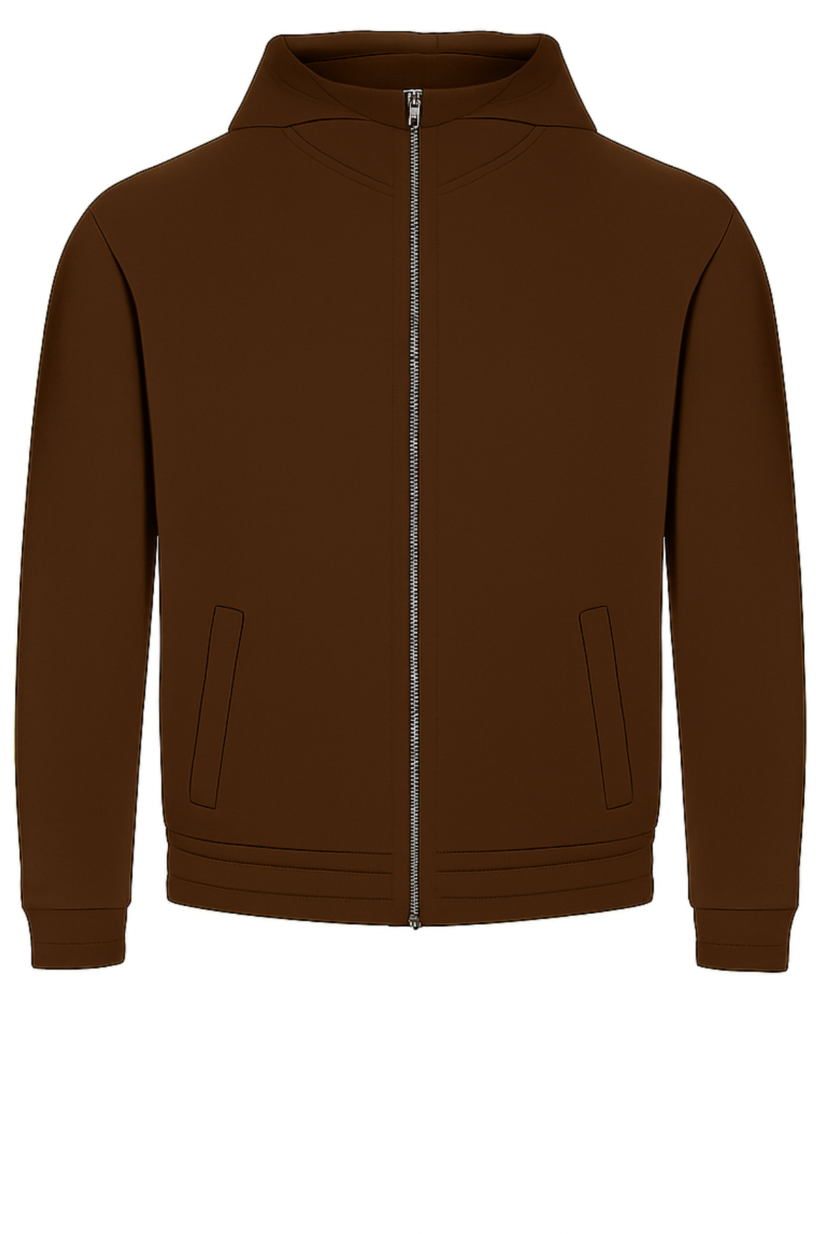 MOCHA BROWN HOODED TECH VEST