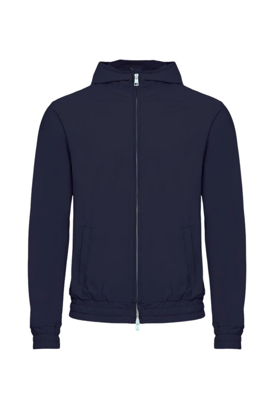 MIDNIGHT BLUE HOODED TECH VEST