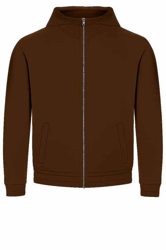 MOCHA BROWN HOODED TECH VEST