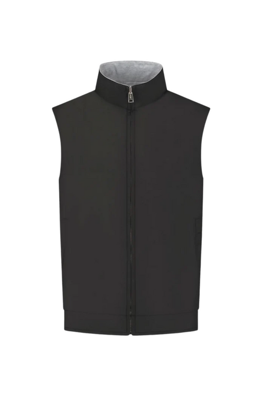 BLACK REVERSIBLE RESORT BODY WARMER