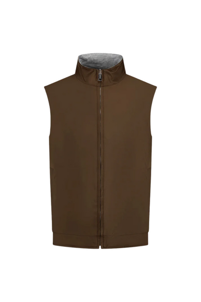 CHOCOLATE REVERSIBLE RESORT BODY WARMER