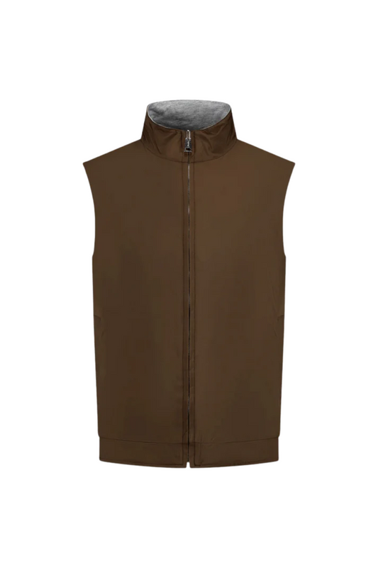 CHOCOLATE REVERSIBLE RESORT BODY WARMER