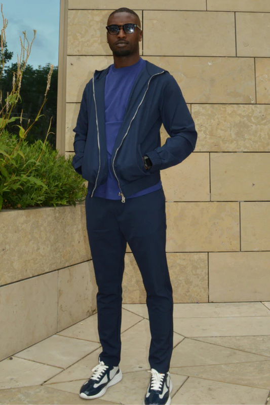 MIDNIGHT BLUE HOODED TECH SUIT
