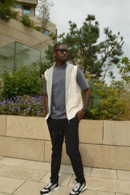 ECRU REVERSIBLE RESORT BODY WARMER
