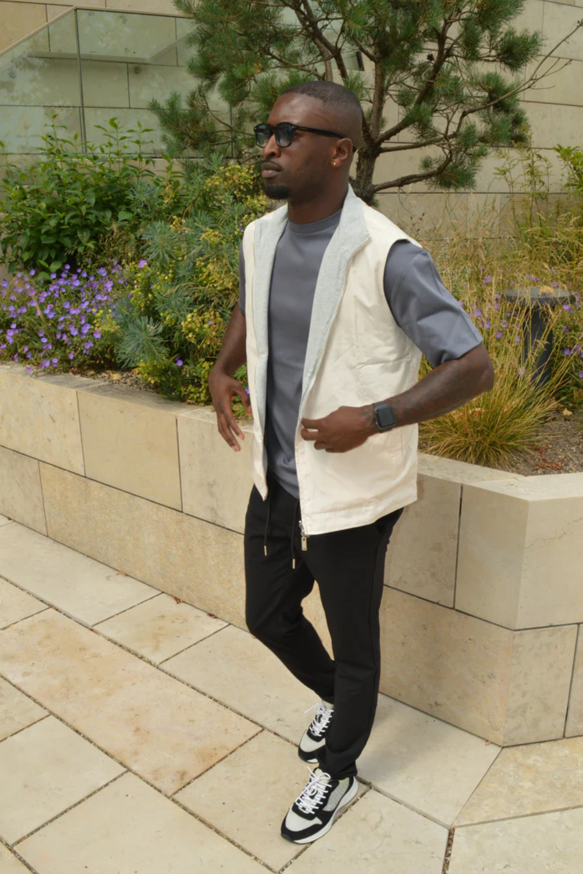 ECRU REVERSIBLE RESORT BODY WARMER